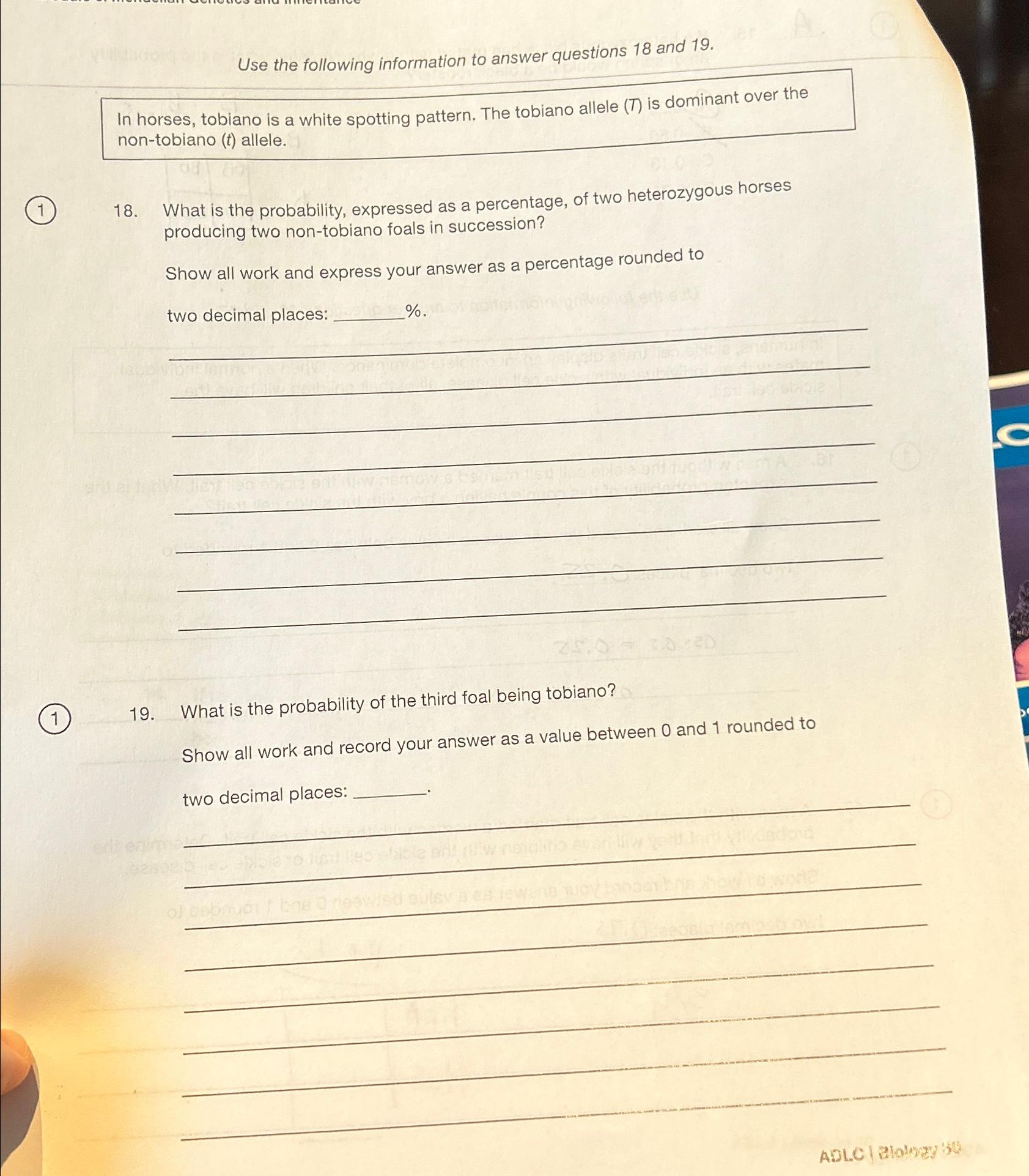 Solved Use the following information to answer questions 18 | Chegg.com