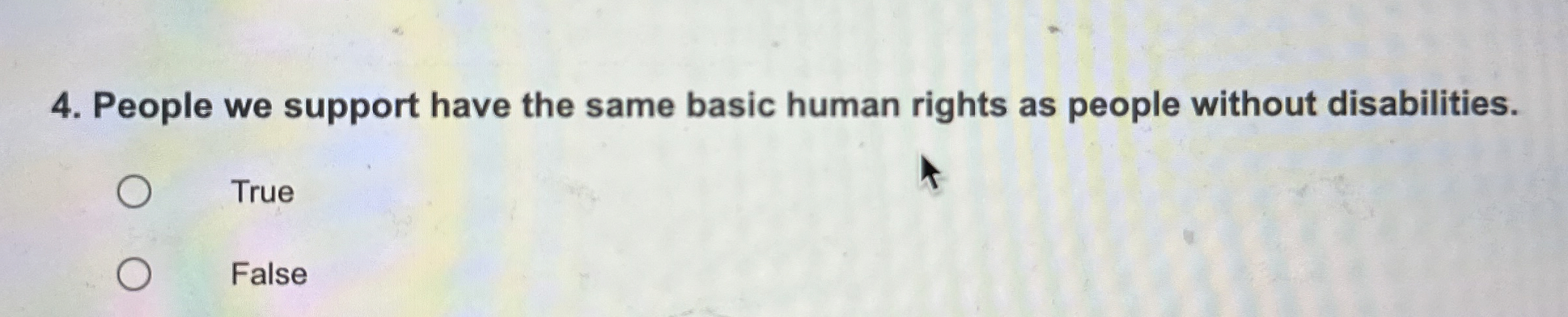 Solved People we support have the same basic human rights as | Chegg.com