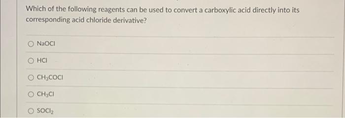 Solved Which Of The Following Reagents Can Be Used To