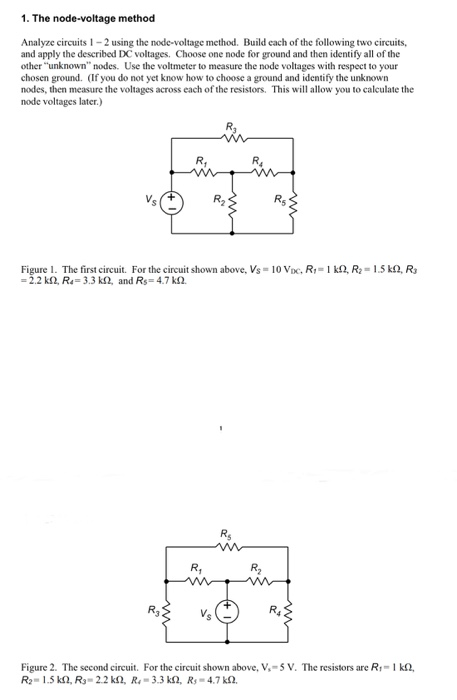 Solved 1. The Node-voltage Method Analyze Circuits 1 - 2 | Chegg.com