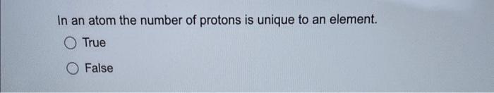the number of protons in an atom- unique for all elements