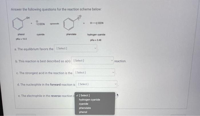 Solved Answer the following questions for the reaction | Chegg.com