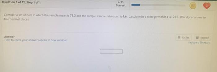 Solved Question 3 of 12. Step 1 of 1 2/15 Correct Consider a | Chegg.com
