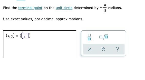 Solved л Find the terminal point on the unit circle | Chegg.com