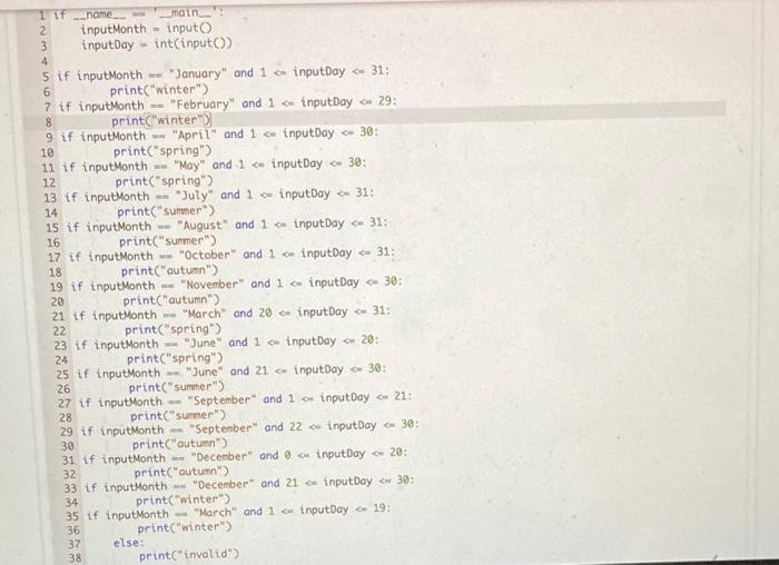 Solved Write a program that takes a date as input and | Chegg.com