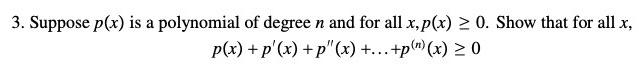 Solved This is a question from real analysis - | Chegg.com