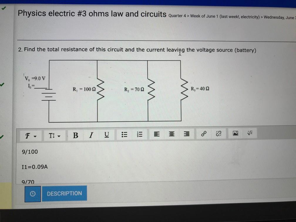 Solved Physics electric #3 ohms law and circuits Quarter 4 > | Chegg.com