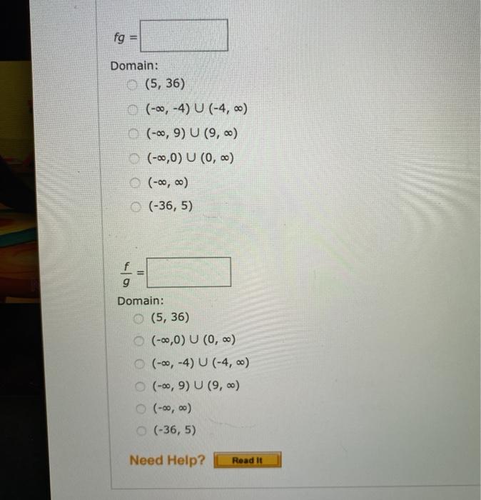 Solved Use The Given Functions F And G To Find F G 7 9 Chegg Com