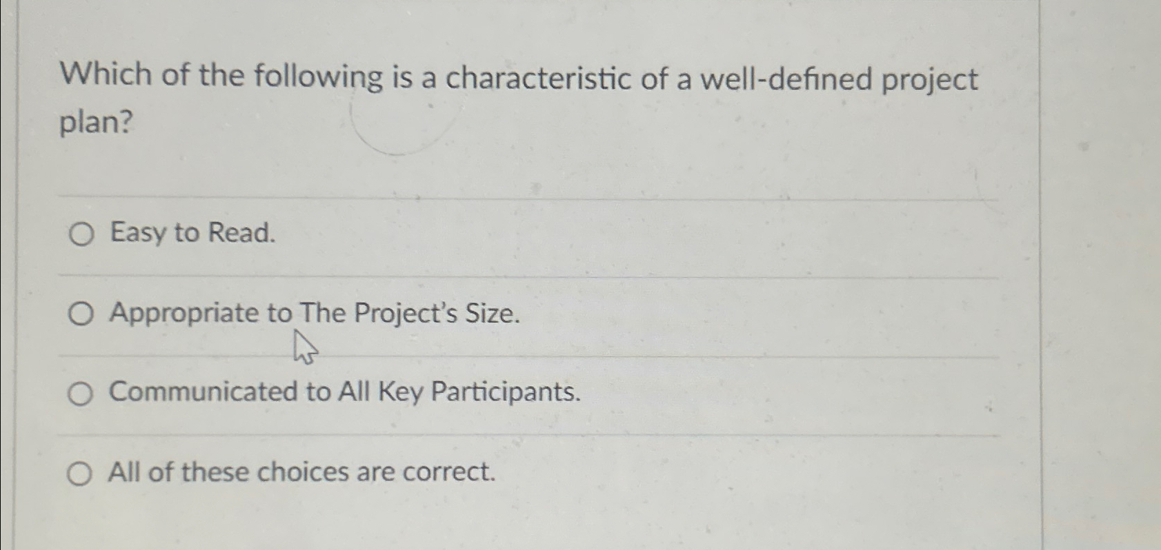 Solved Which of the following is a characteristic of a | Chegg.com