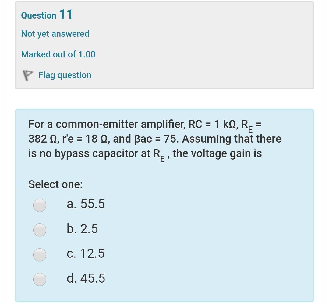 Solved Question 11 Not yet answered Marked out of 1.00 Flag | Chegg.com