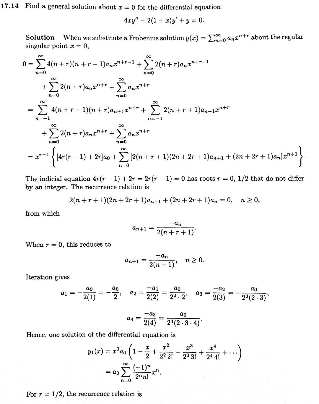 Solved Consider the differential equation 2xy′′+(3−x)y′−y=0. | Chegg.com