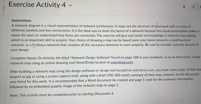Solved Instructions A network diagram is a visual | Chegg.com