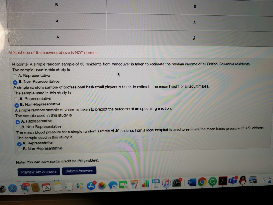 Solved B B A A A A At Least One Of The Answers Above Is NOT | Chegg.com