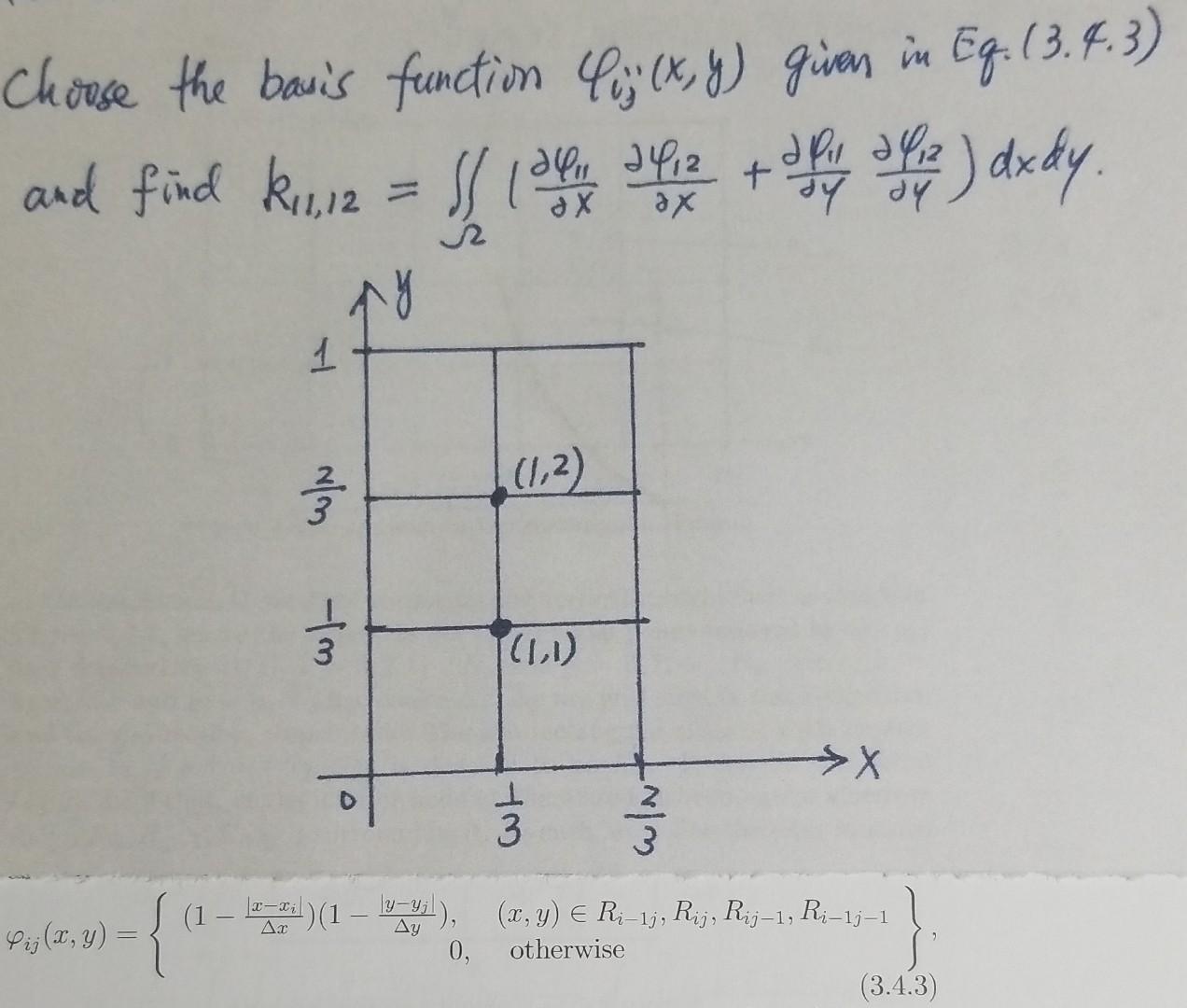 Solved Choose the basis function Cuj (x, y) given in Eg. | Chegg.com