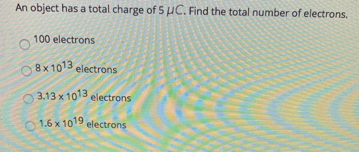 how to find number of electrons from total charge