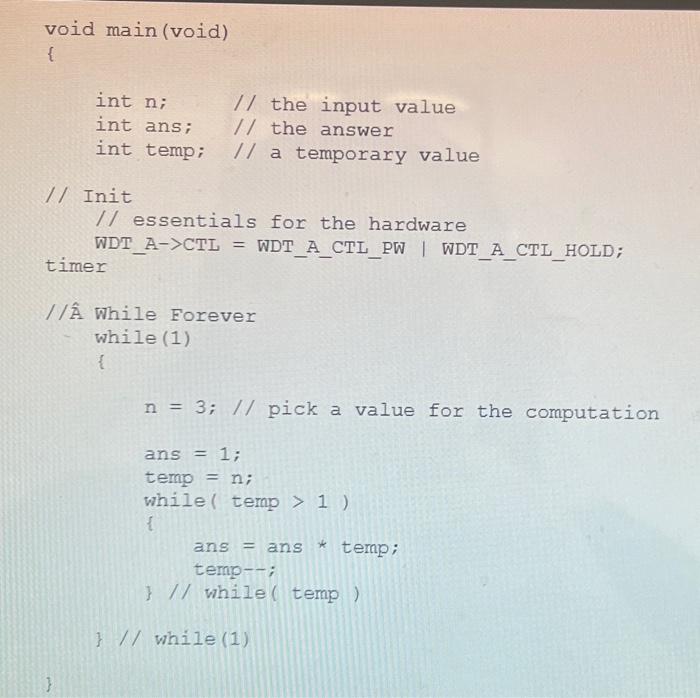 Solved C code :explain what each part of this code is doing | Chegg.com