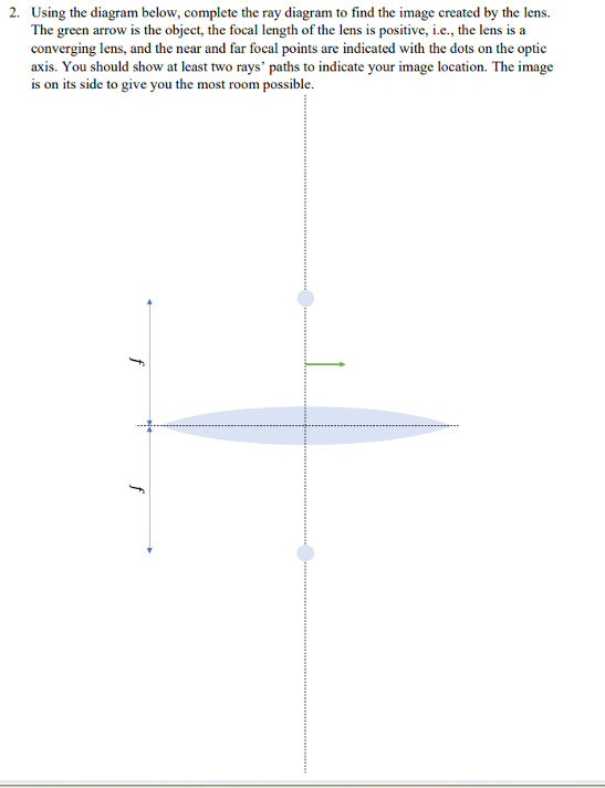 Solved Using the diagram below, complete the ray diagram to | Chegg.com