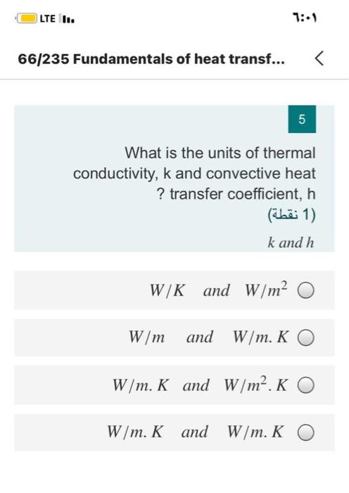 Solved 66/235 Fundamentals of heat transf... ? What are the | Chegg.com
