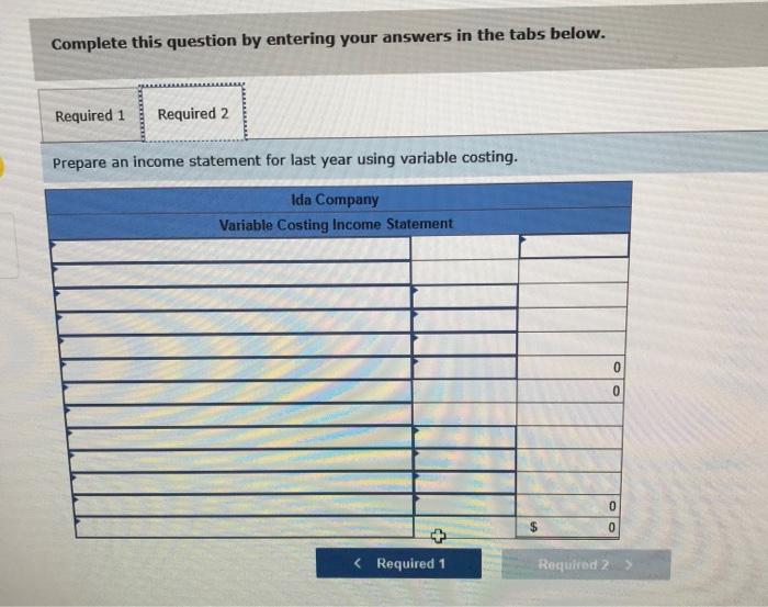 Solved Exercise 6-2 (Algo) Variable Costing Income | Chegg.com