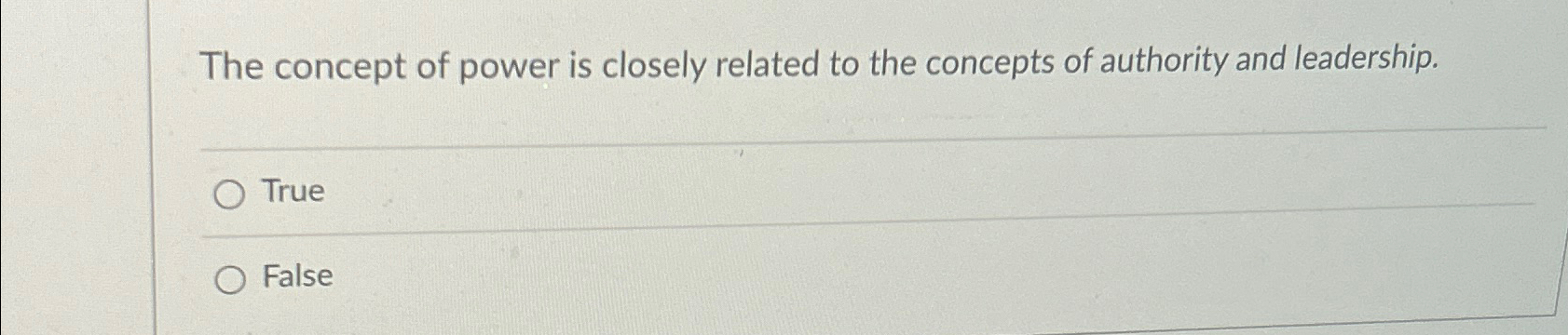 Solved The concept of power is closely related to the | Chegg.com