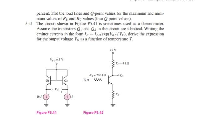 Solved Percent Plot The Load Lines And Q Point Values Fo Chegg Com