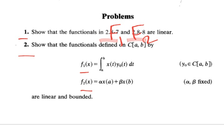 Solved Problems 1. Show That The Functionals In 2.3-7 And | Chegg.com