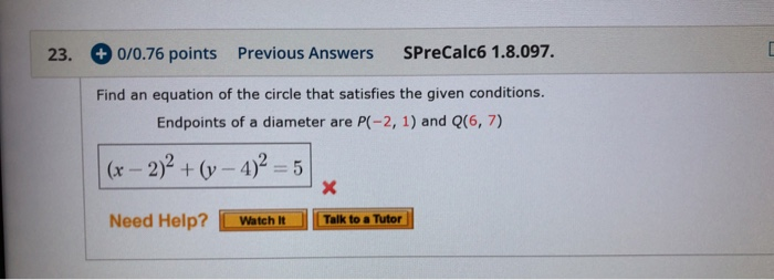 Solved 23 0 0 76 Points Previous Answers Sprecalc6 Chegg Com