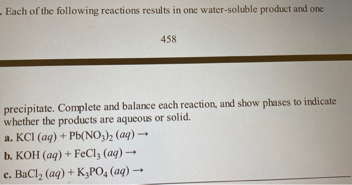 Solved Aqueous Solutions Of Potassium Hydroxide And Iron