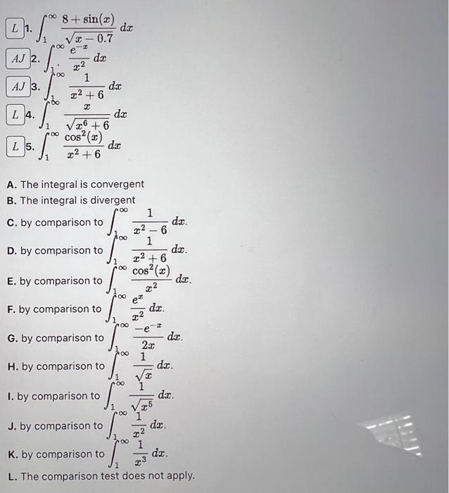 Solved for each numbered problem, you must say if the | Chegg.com