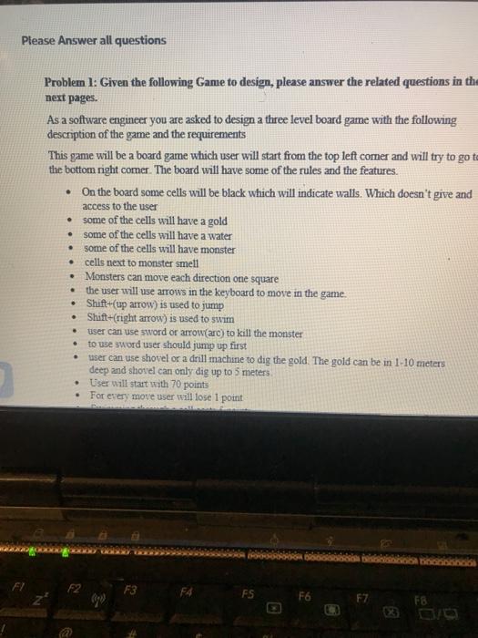 Solved Please Answer all questions . Problem 1: Given the | Chegg.com