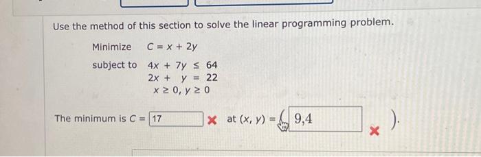 Solved Use the method of this section to solve the linear | Chegg.com