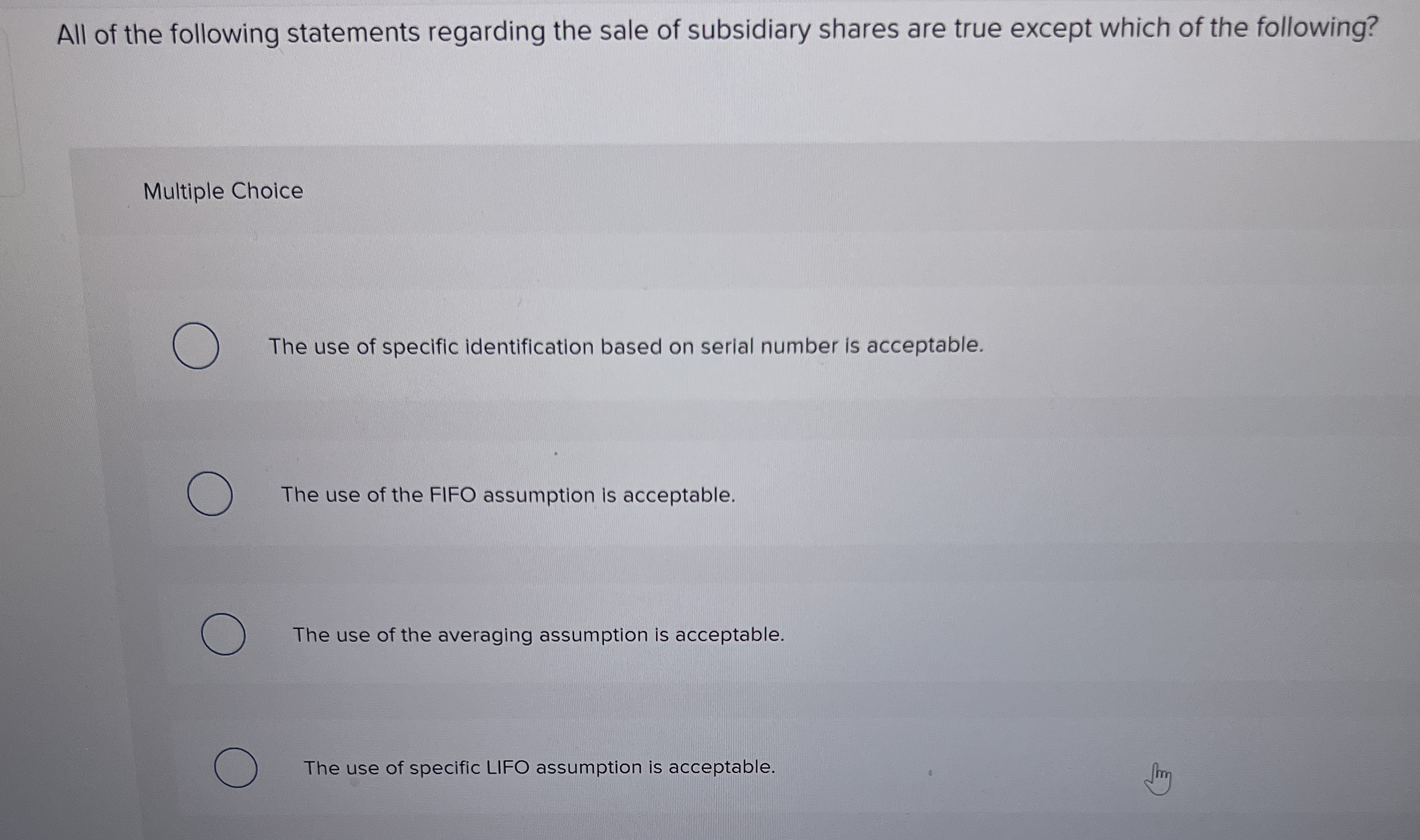 Solved All of the following statements regarding the sale of