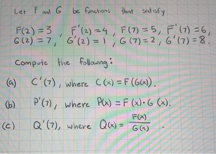 Solved Let F And G Be Functions That Satisfy F 2 3 F 2 Chegg Com