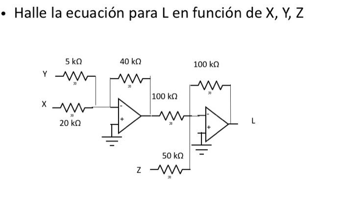 Solved Find the equation for L as a function of X, Y, Z | Chegg.com