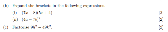 Solved (b) ﻿Expand the brackets in the following | Chegg.com