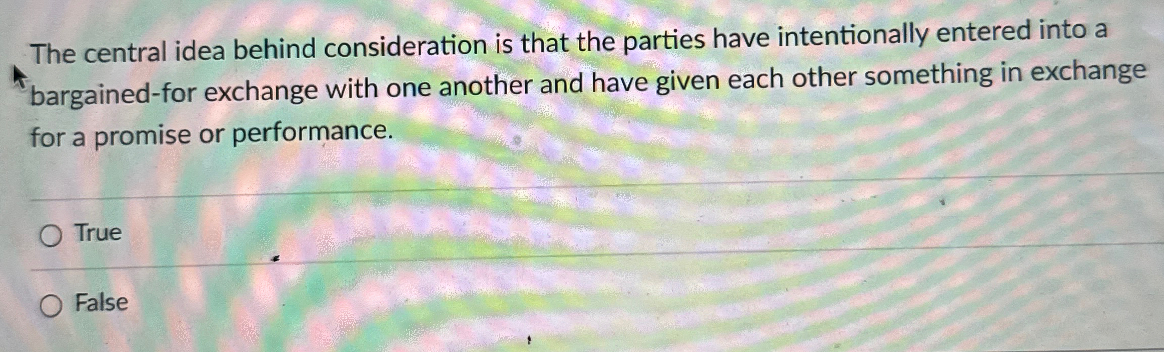 Solved The central idea behind consideration is that the | Chegg.com