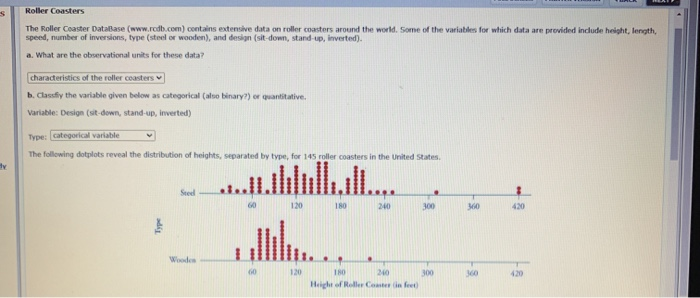 Solved Roller Coasters The Roller Coaster Database Chegg