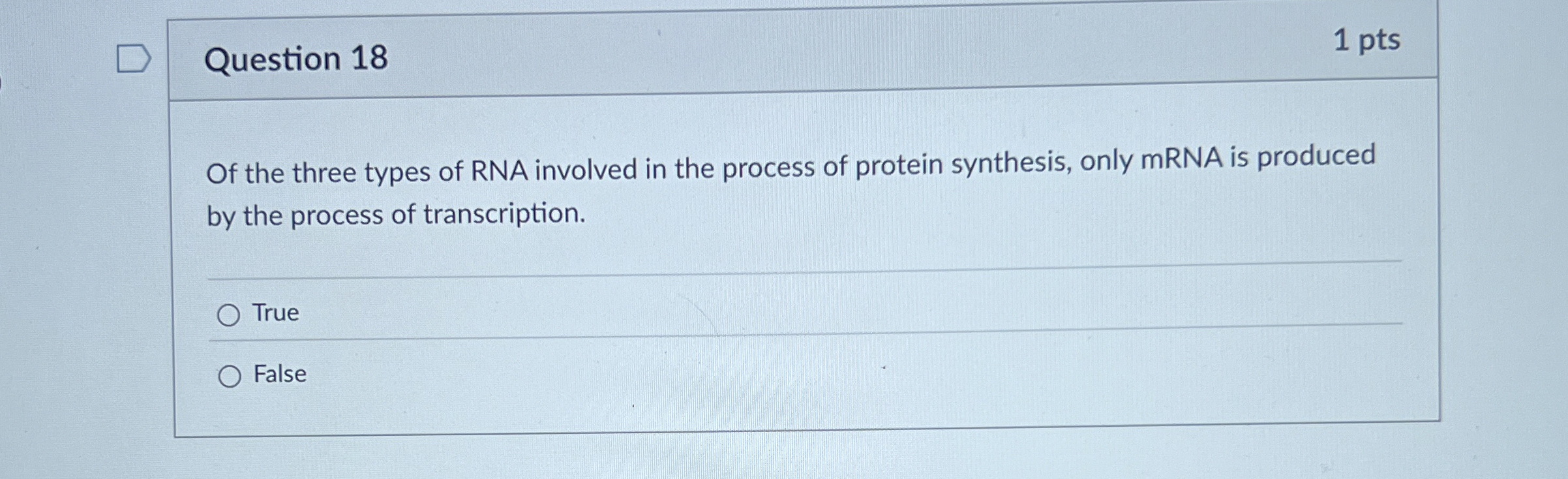 Solved Question 18Of the three types of RNA involved in the | Chegg.com