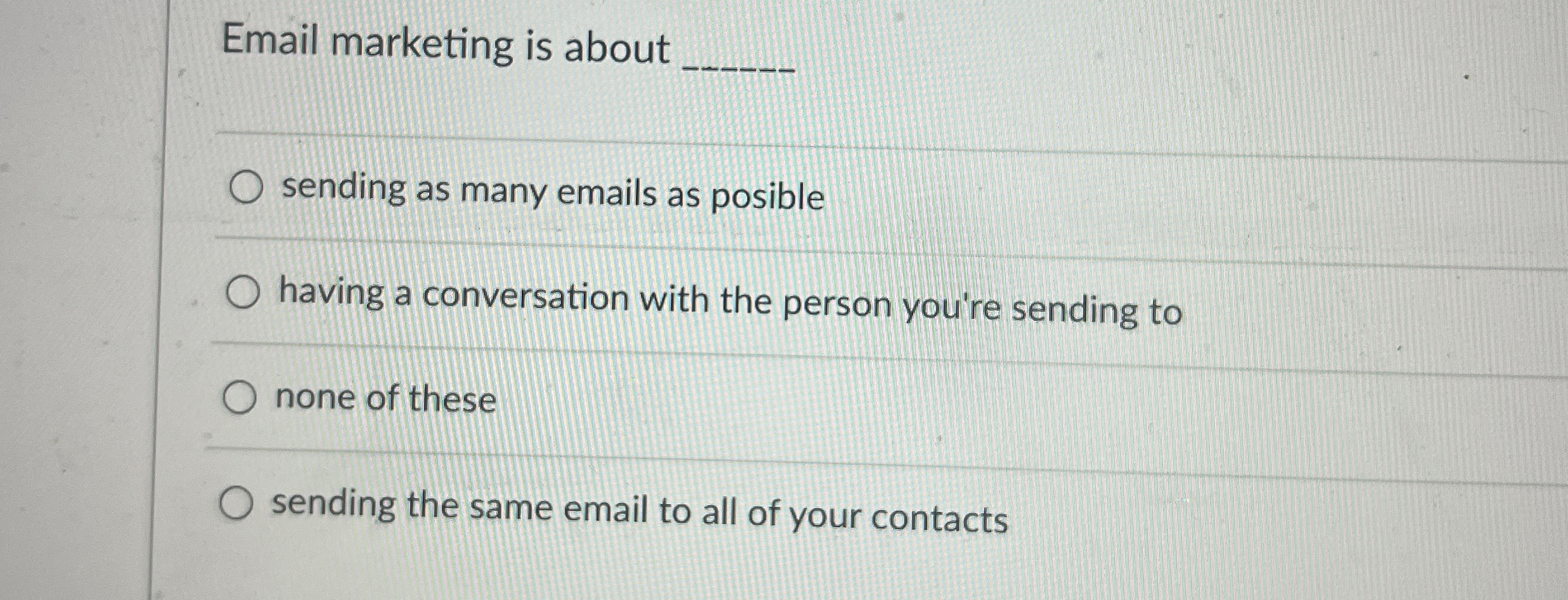 Solved Email marketing is about q,sending as many emails as | Chegg.com
