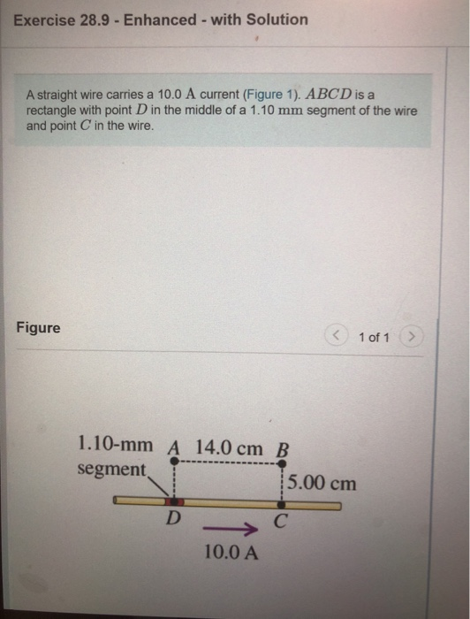 Solved Exercise 28.9 - Enhanced - with Solution A straight | Chegg.com
