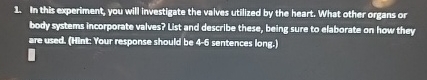 Solved In this experiment, you will investigate the valves | Chegg.com