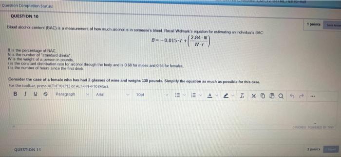 Solved Question Completion Status QUESTION 10 1 points Blood | Chegg.com