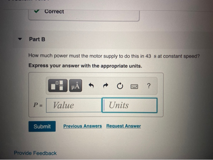 Solved Part A How much work does an elevator motor do to