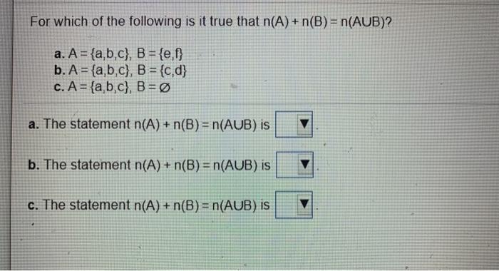 Solved For Which Of The Following Is It True That N A Chegg Com