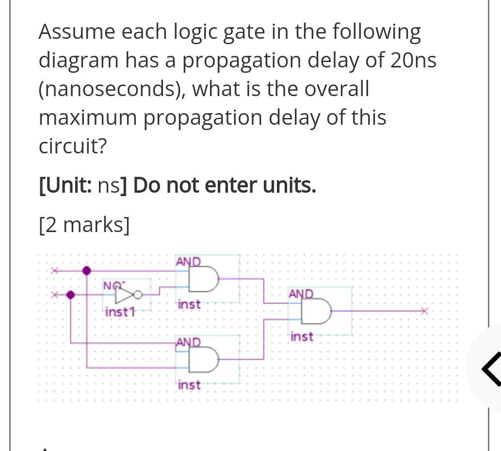 Solved Assume Each Logic Gate In The Following Diagram Has A | Chegg.com