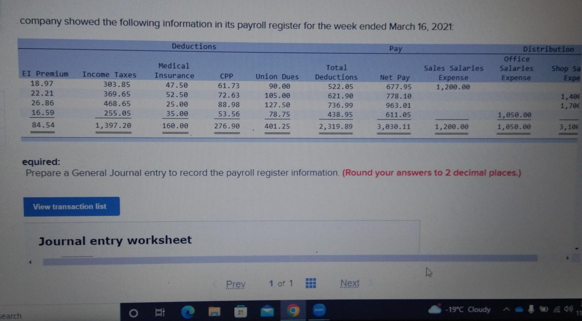 Solved Company Showed The Following Information In Its | Chegg.com