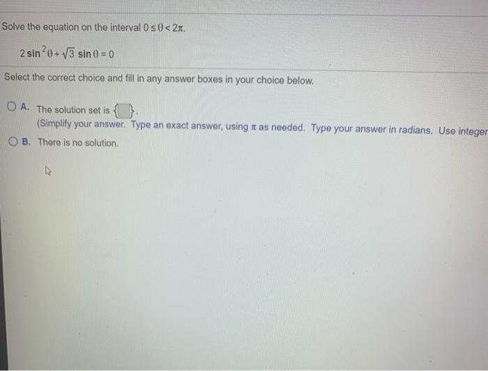 Solved Solve the equation on the interval 0 s0