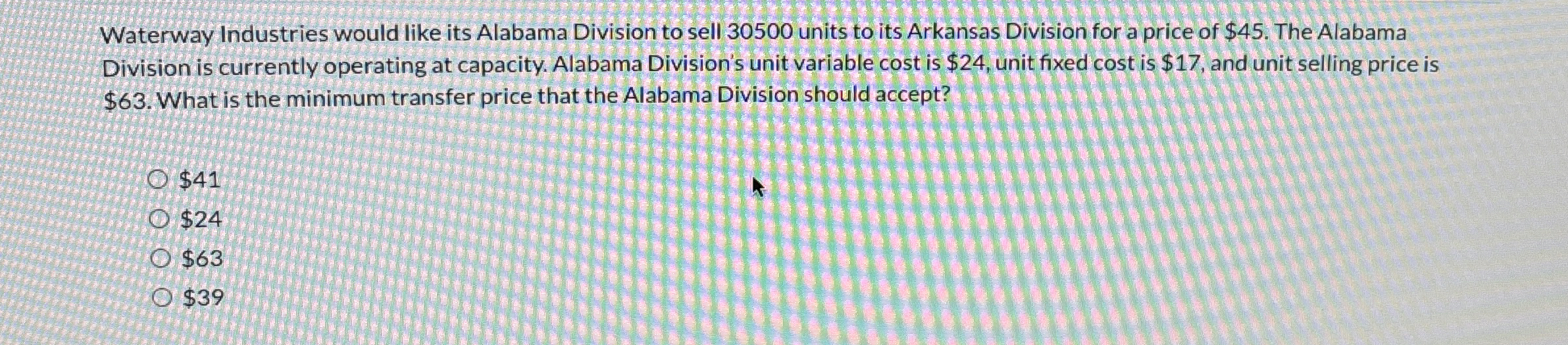 Solved Waterway Industries would like its Alabama Division