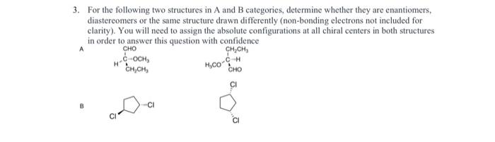 Solved 3. For The Following Two Structures In A And B | Chegg.com