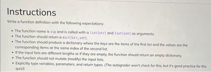 Solved Write a function definition with the following | Chegg.com